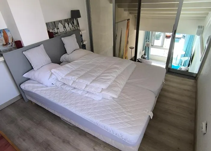 Cap D'agde Vue Port Et Parking Terrasse La Desirade *